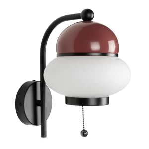 Zuiver Červené kovové nástěnné světlo BUMBLE 28 cm
