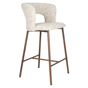 White Label Béžová čalouněná barová židle CHELSEA 67 cm